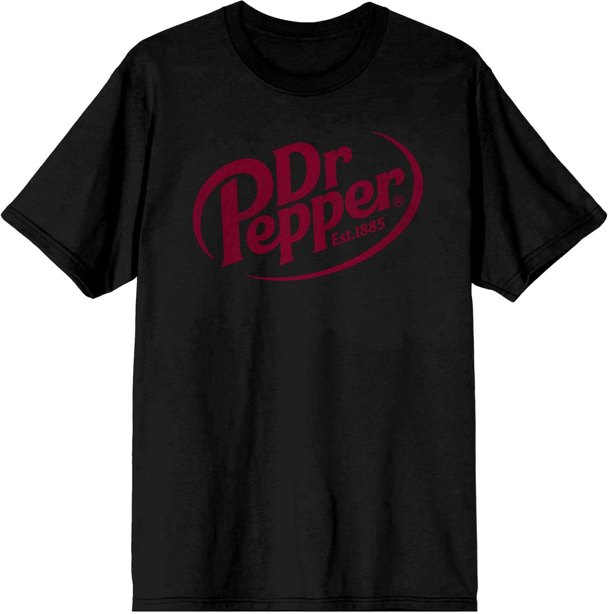 Dr Pepper Est. 1885 Maroon Logo Men's Crew Neck Short Sleeve Shirt