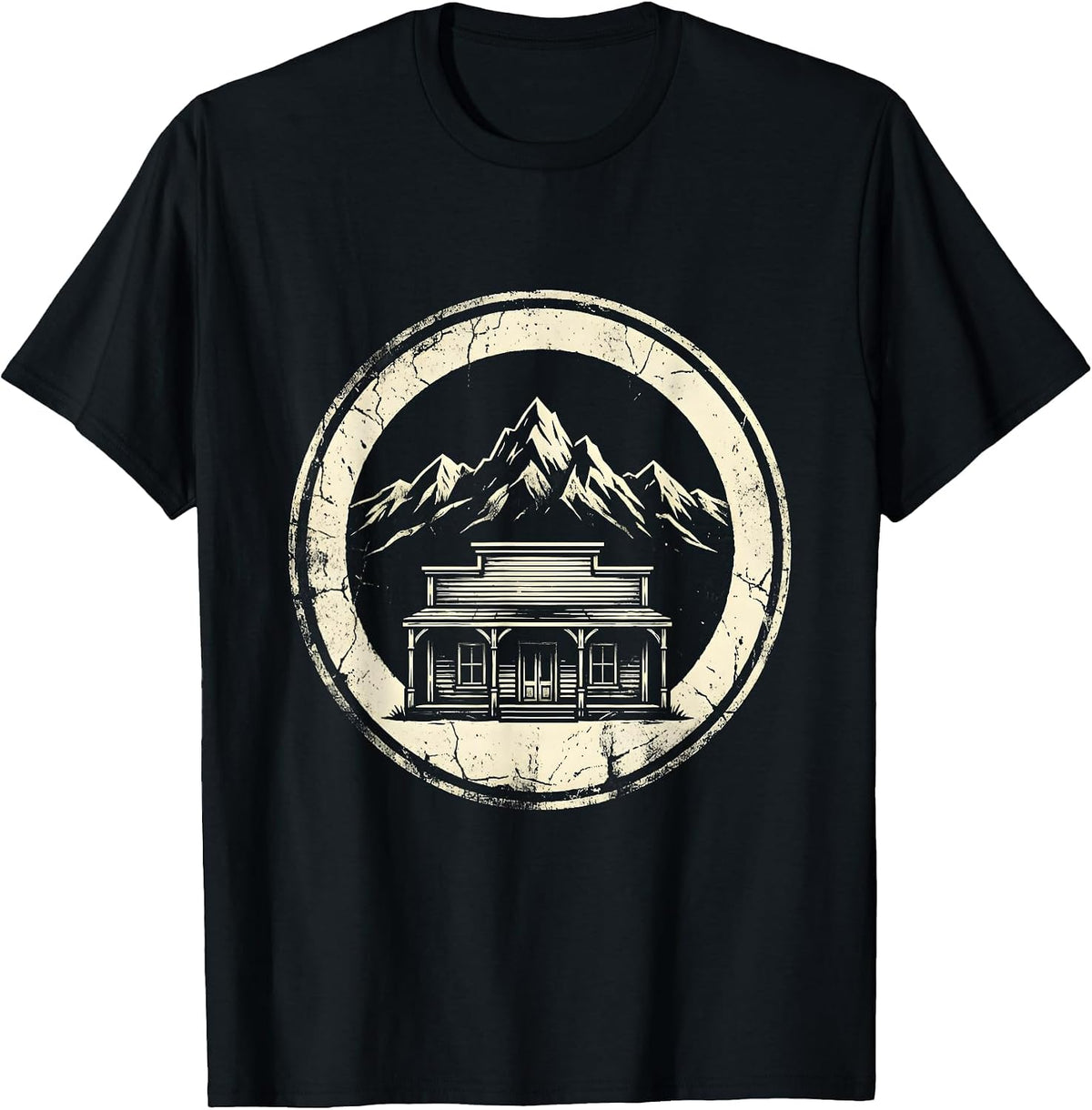 Mountain Saloon Western Frontier Graphic T-Shirt