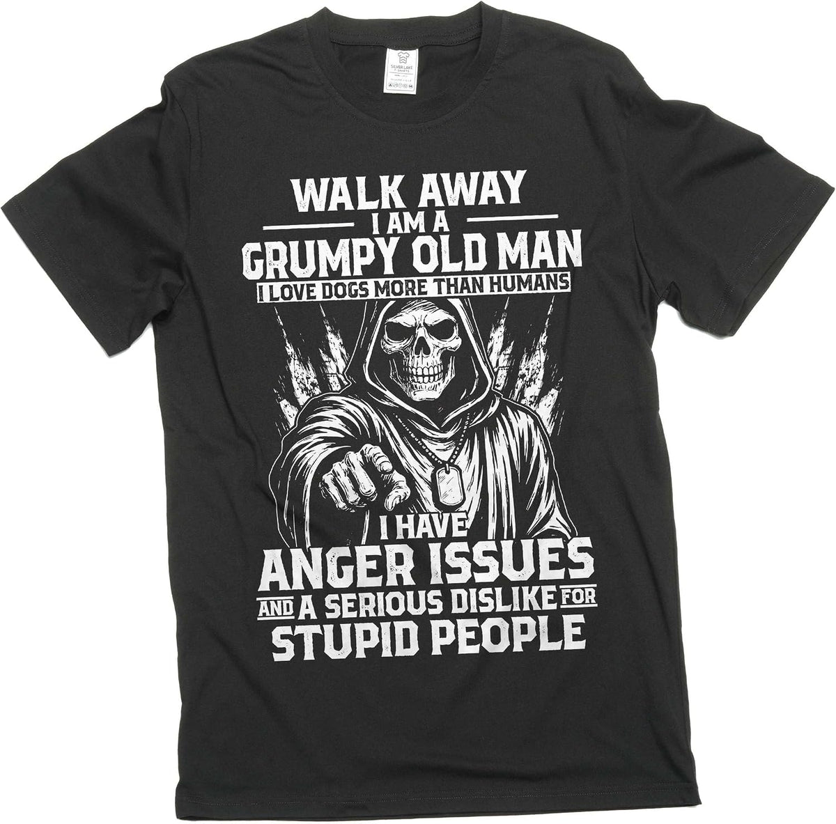 Men's Grumpy Old Man Shirt Walk Away Tee Grandpa Grandfather Birthday Gift Tee