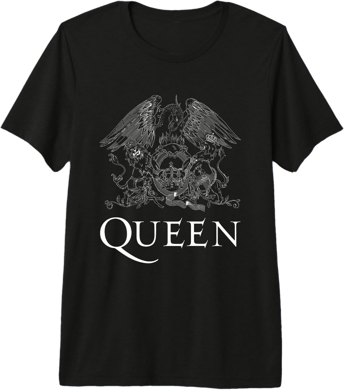 Queen Official Classic Crest Logo White Premium Tri-blend T-Shirt