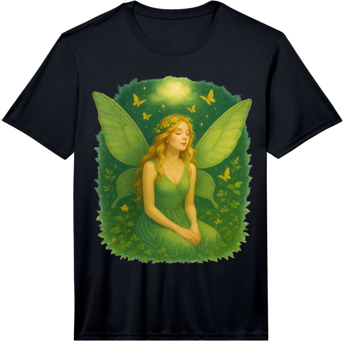 Enchanted Woodland Fairy Fantasy Mystical Butterflies Performance T-Shirt