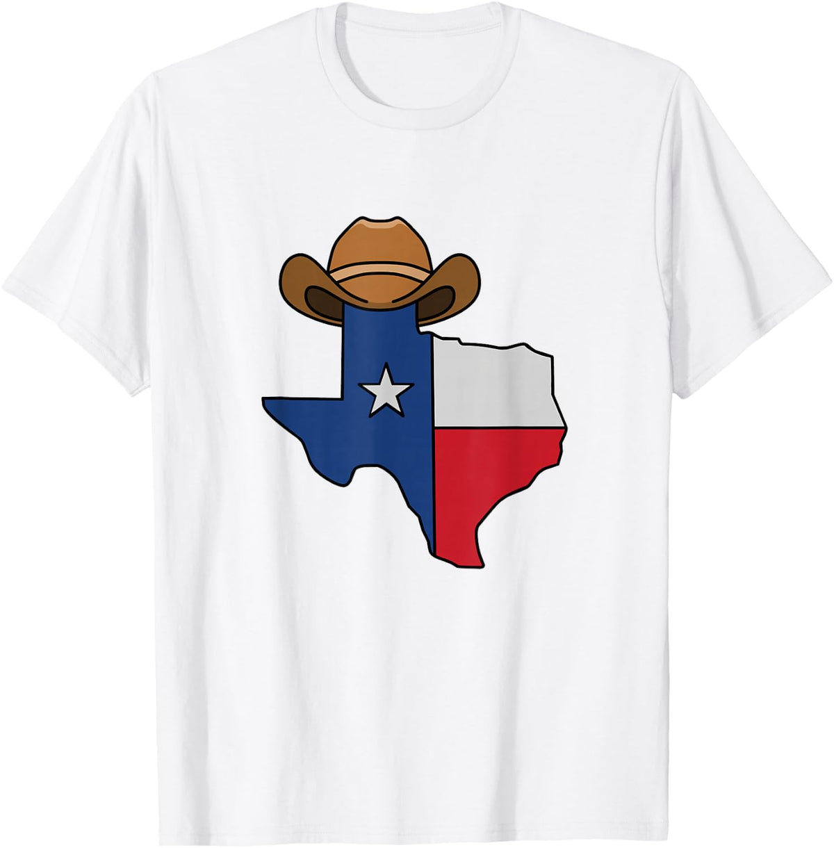 TEXAS Map - Cowboy Hat - Throwback Design - Classic T-Shirt