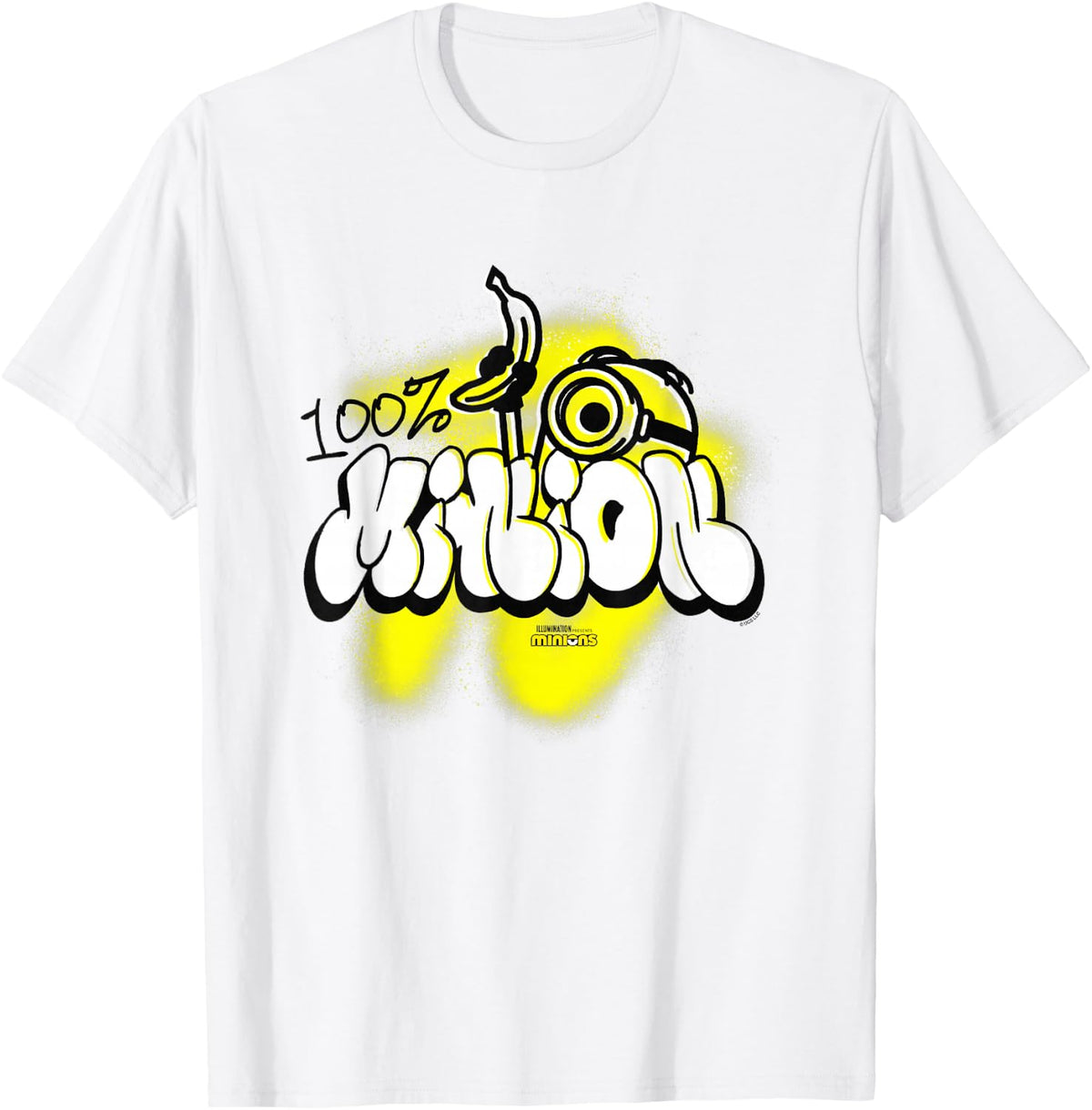 Minions 100% Minion Urban Style Banana Mural Vintage T-Shirt