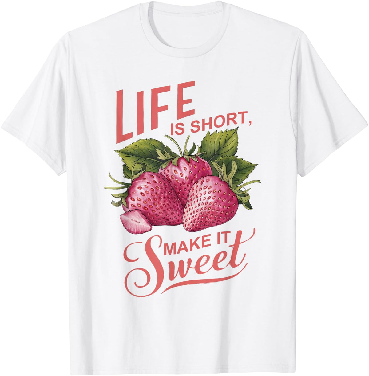 Summer Flower Botanical Strawberry Wildflower T-Shirt