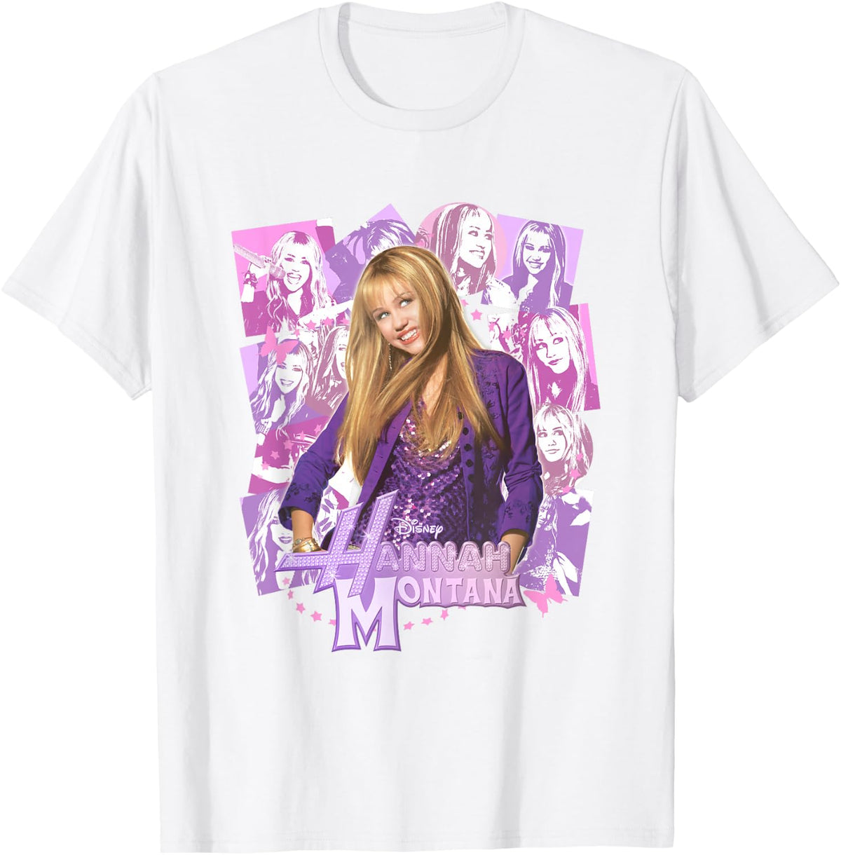 Disney Hannah Montana Epic Iconic Collage Big Chest Poster T-Shirt