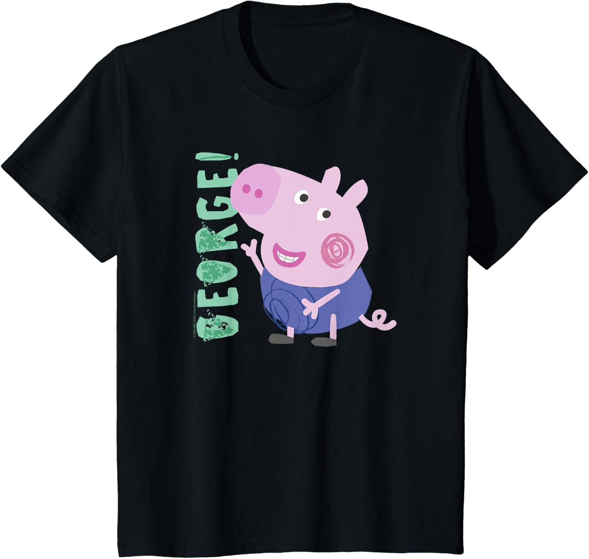 Peppa Pig George! Text Full Body Smiling Portrait T-Shirt