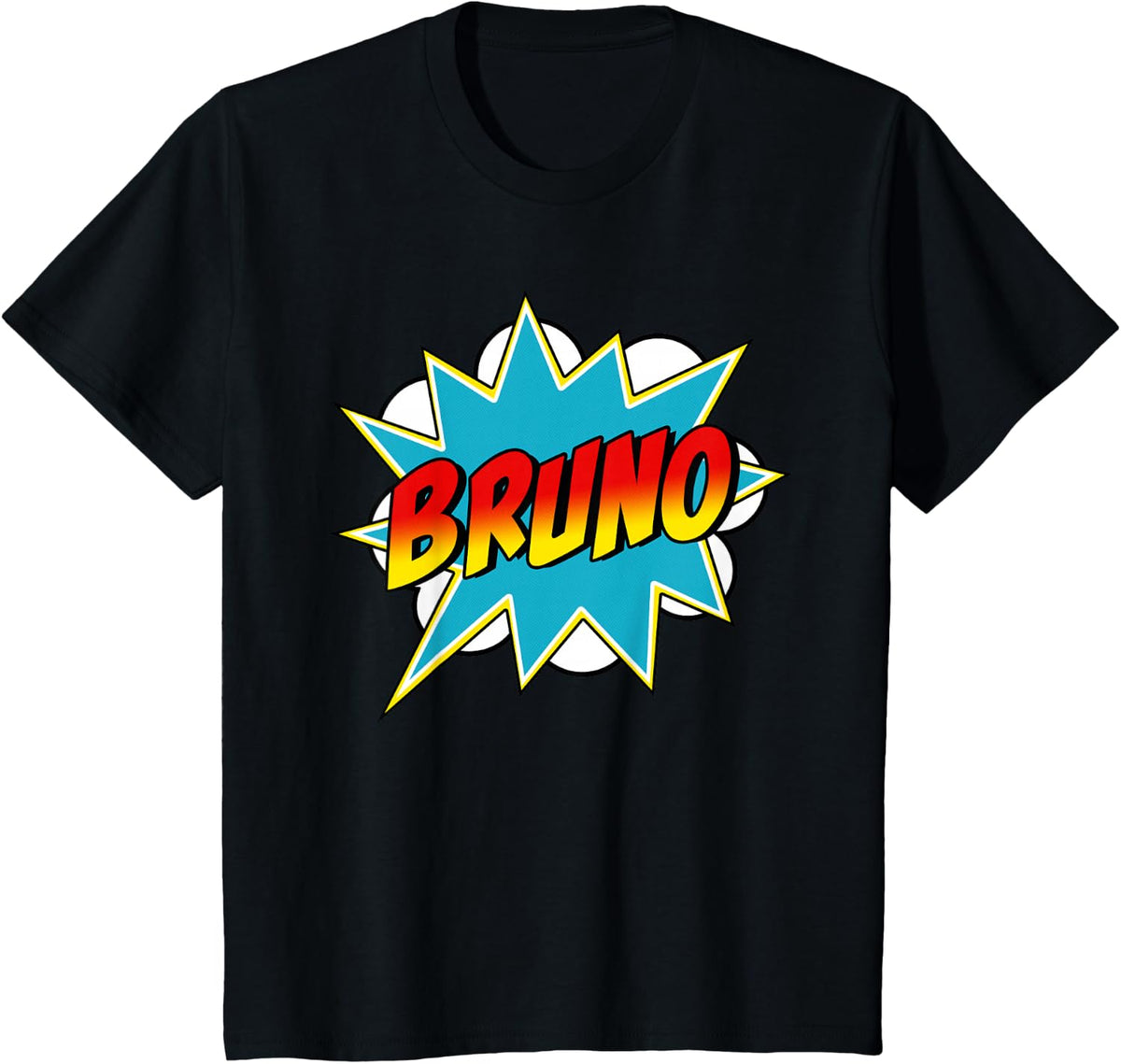 Kids Boys Bruno Name Comic Book Superhero T-Shirt