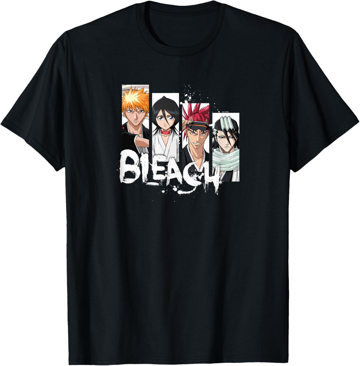 Bleach Character Panel Splatter Anime T-Shirt