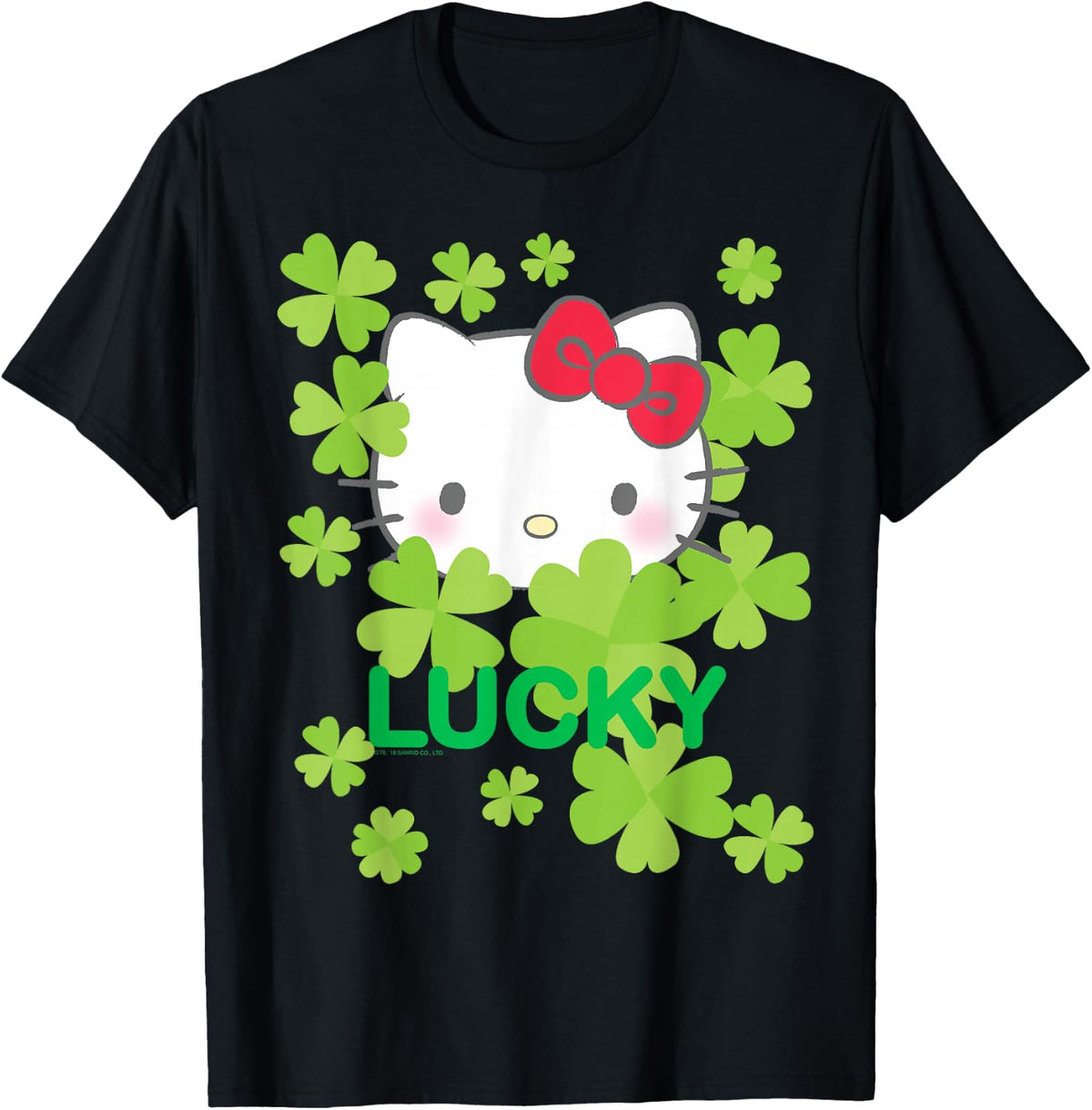 Hello Kitty Lucky Clover St. Patrick's Day Tee Shirt T-Shirt