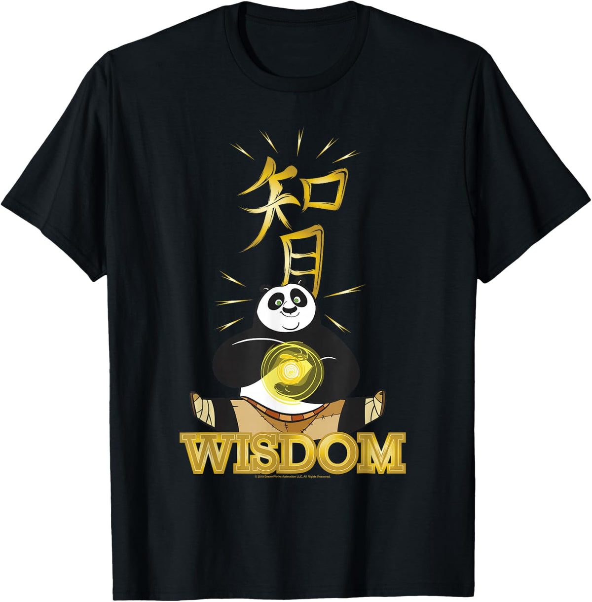 Kung Fu Panda Wisdom Po Calligraphy Portrait T-Shirt