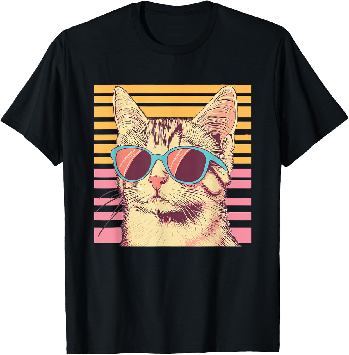Retro Cat with Sunglasses I Kids Cat T-Shirt
