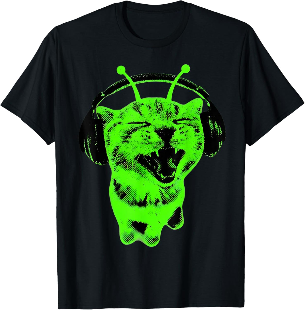Funny Cat Alien Y2K Cat Meme Retro Silly Vintage Space Kitty T-Shirt