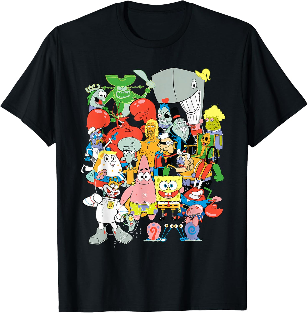 Spongebob Squarepants Cast of Characters T-Shirt Tee for Men Women