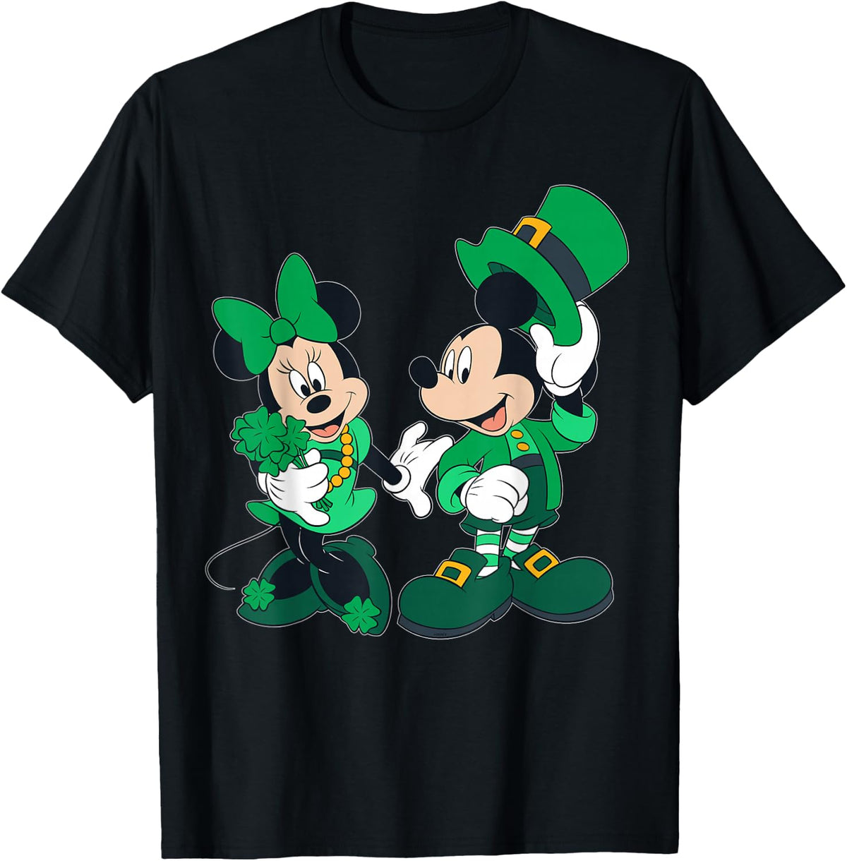 Disney Green Leprechaun Mickey & Minnie St. Patrick's Day T-Shirt