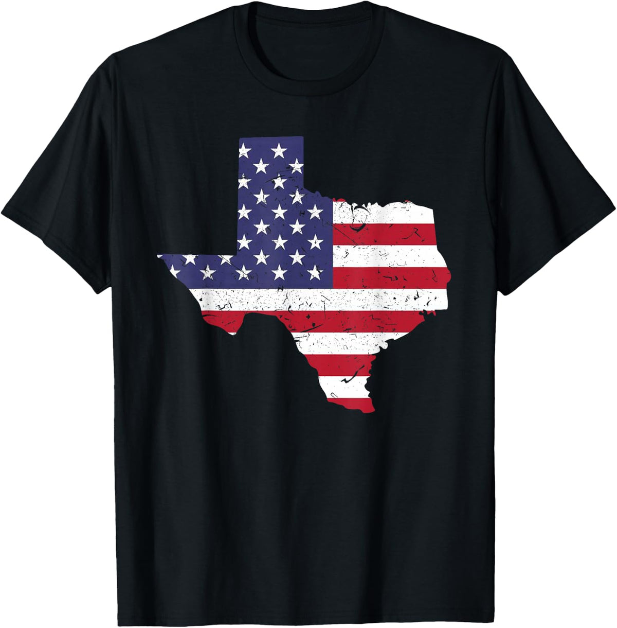 Texas Map State American Flag Shirt 4th Of July Pride Tee T-Shirt