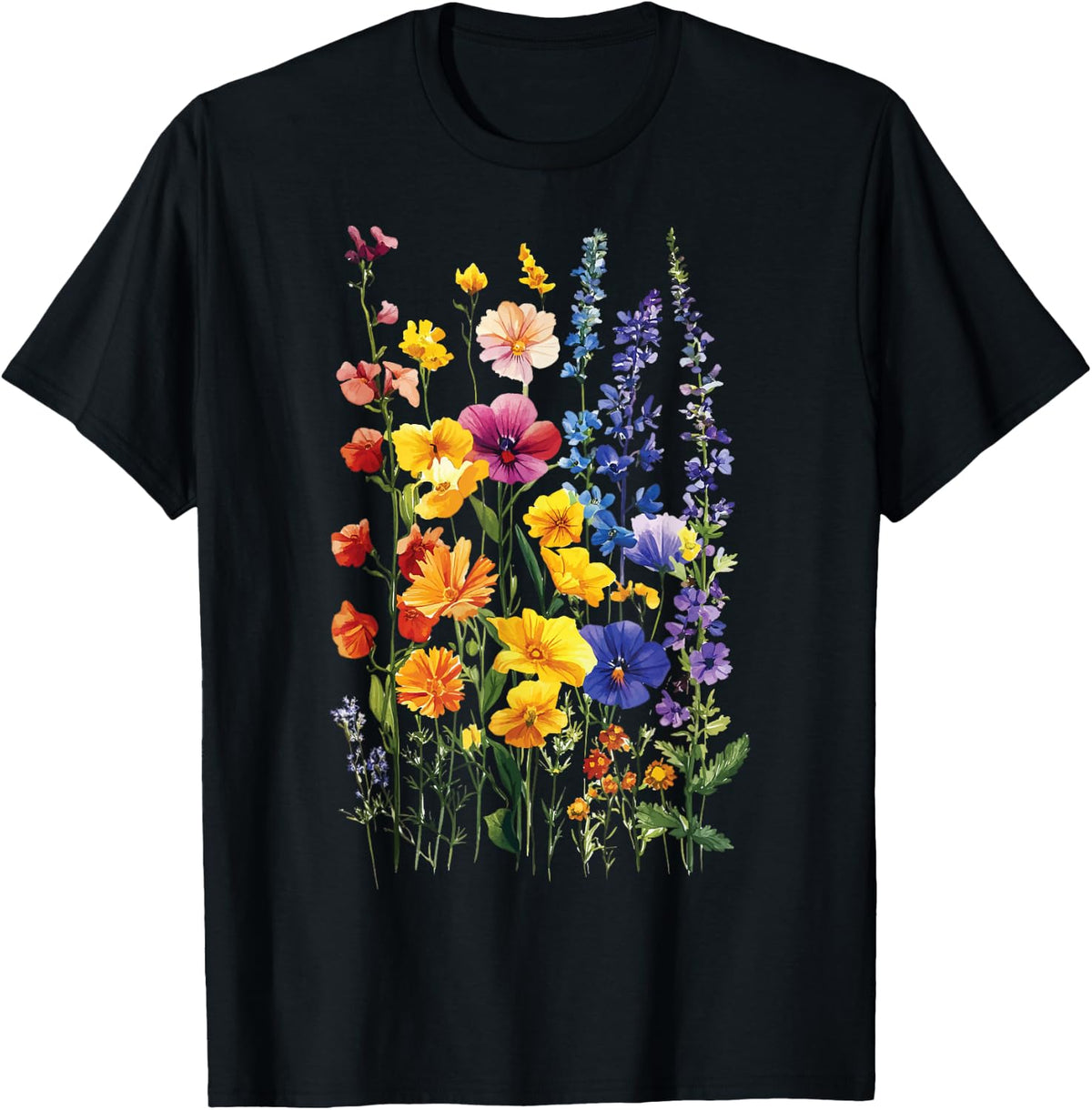 Wildflowers Floral Colorful Flowers T-Shirt
