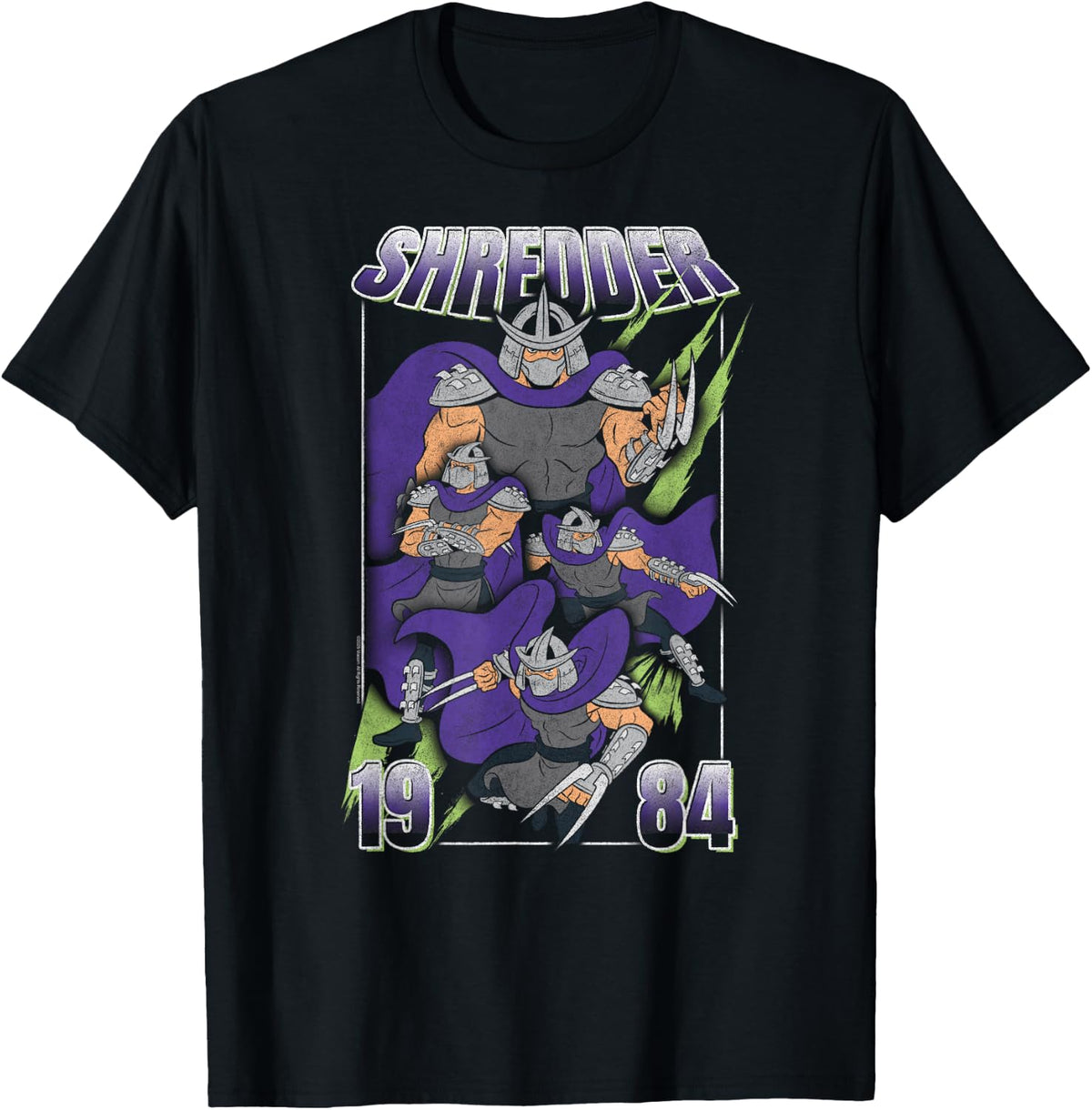 Teenage Mutant Ninja Turtles Shredder Poses 1984 Retro T-Shirt