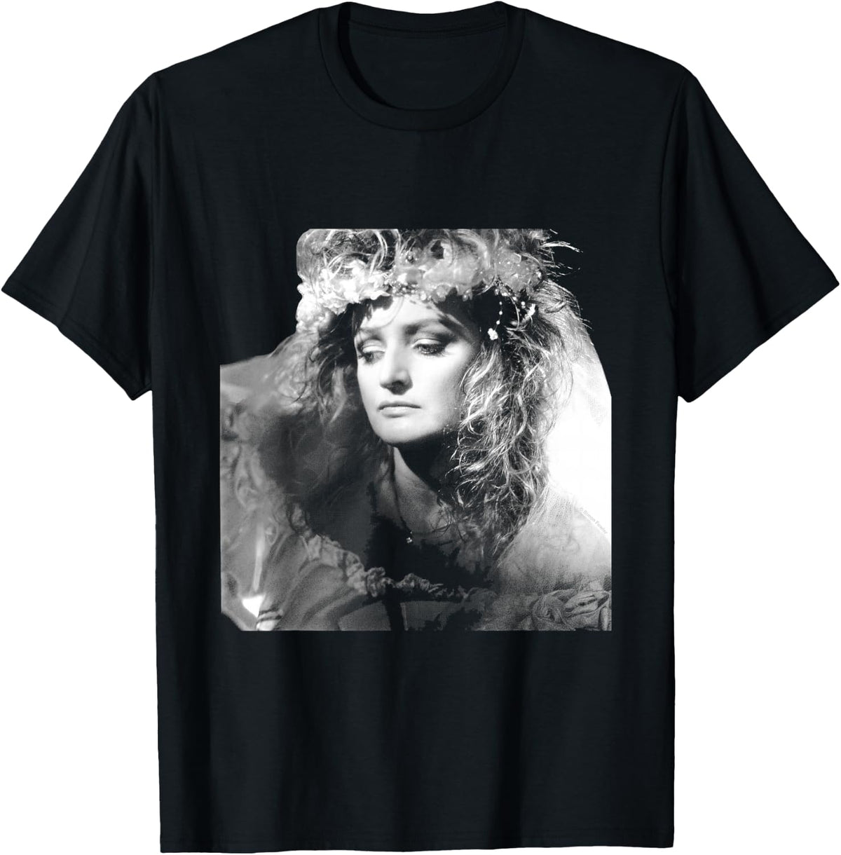 80s Pop Vocalist Floral Headdress By Simon Fowler T-Shirt