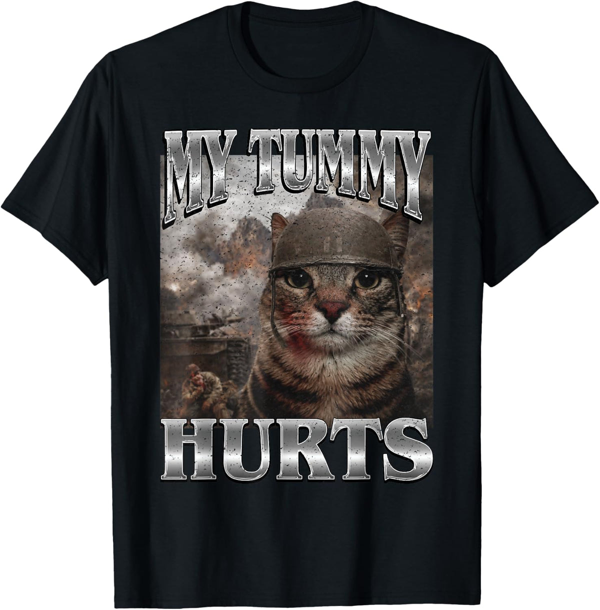 My Tummy Hurts Funny Cat Meme Bootleg T-Shirt