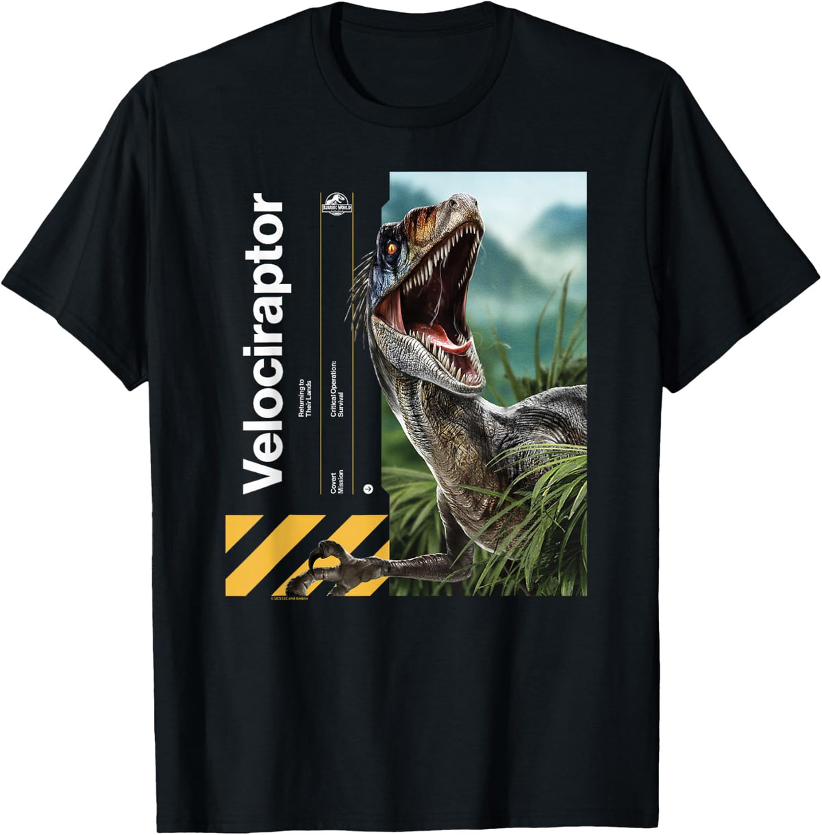 Jurassic World Rebirth Velociraptor Covert Mission T-Shirt