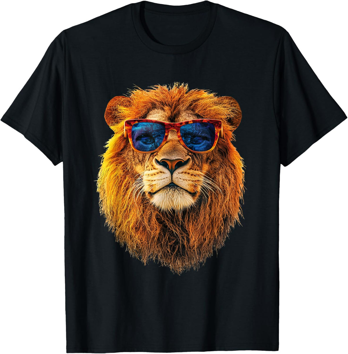 Lion Wearing Sunglasses Africa Funny Graphic T-Shirt
