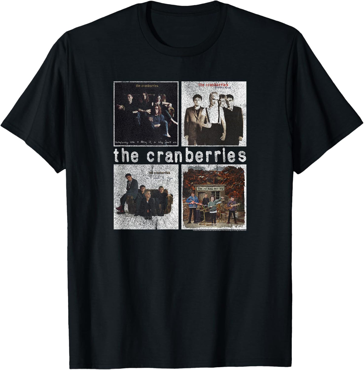 The Cranberries Distressed Album Covers Vintage Band T-Shirt