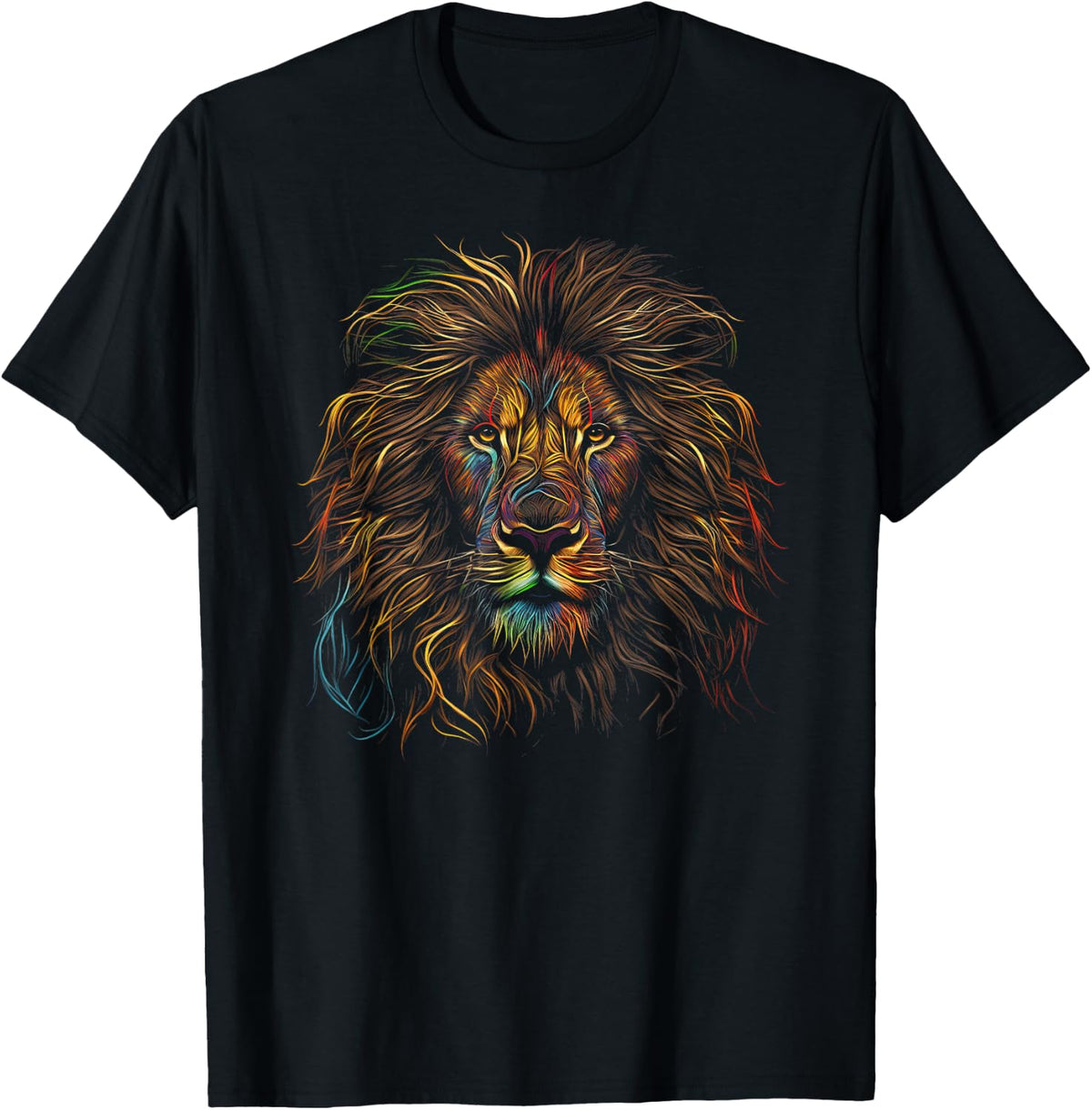 Lion Colorful Lions King of Animals from Africa T-Shirt