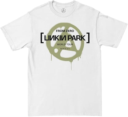 Linkin Park Unisex Adult Official Merch Linkin Park from Zero Olive Spray Tee
