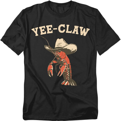 Popfunk Yee-Claw Crawfish T-Shirt – Funny Southern Seafood Boil Tee, Unisex