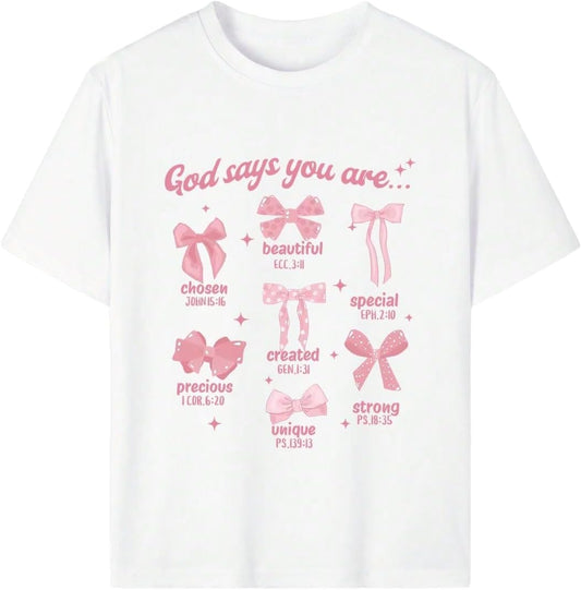 RoseSeek Girl's Graphic Tees Short Sleeve Crewneck T Shirts | Casual Summer Tops, Cute Preppy Clothes