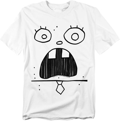 Spongebob Squarepants DoodleBob Face Unisex Adult T Shirt, White