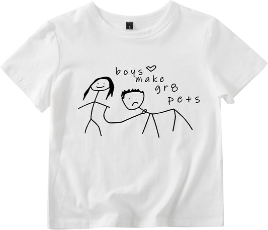 Tuislay Womens Y2k Baby Tee Kawaii Graphic Crop Top Funny Cute Clothes Slim Fit Casual Summer T Shirt for Teen Girls
