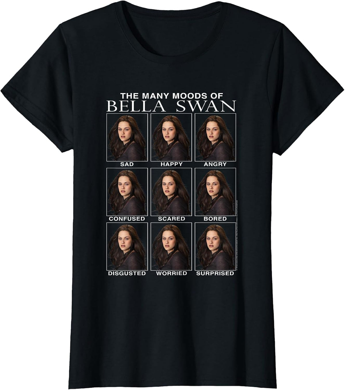 Twilight Saga The Many Moods of Bella Swan Meme Movie T-Shirt