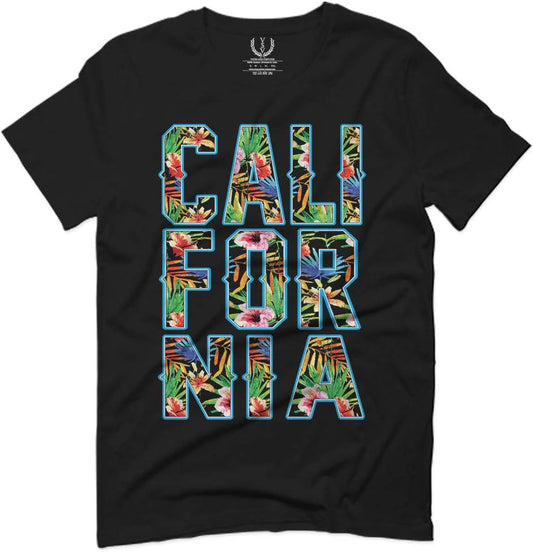 VICES AND VIRTUESS Cool Summer California Republic Flowers for for Men T Shirt