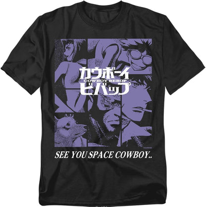 Popfunk Cowboy Bebop Retro Poster Unisex Adult T Shirt