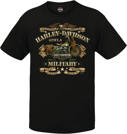 Harley-Davidson Military, Choose Charcoal for Military Veteran's Support, or Black for War Bike