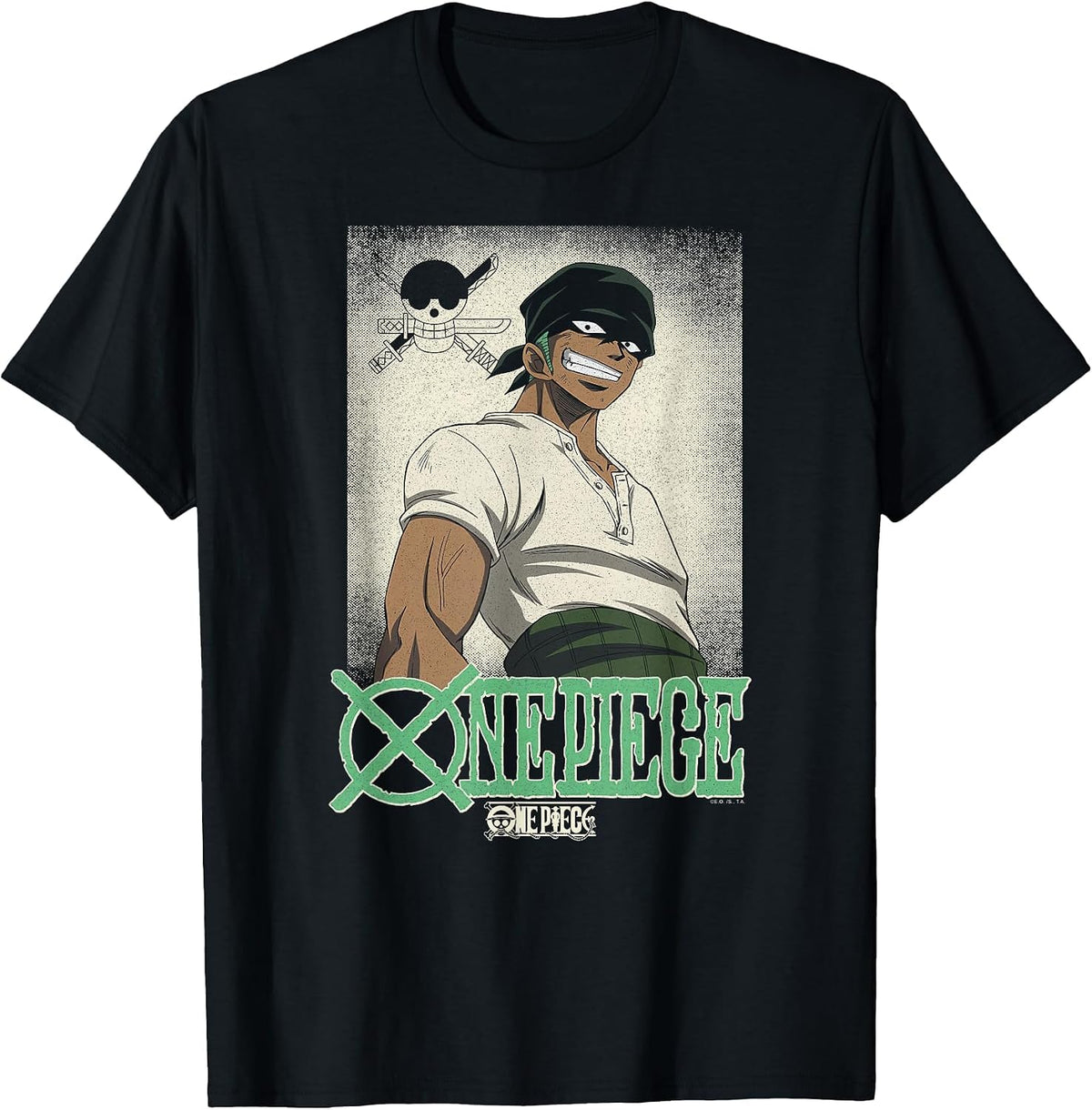 One Piece Anime Vintage Illustration Roronoa Zoro T-Shirt
