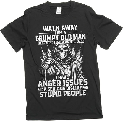 Men's Grumpy Old Man Shirt Walk Away Tee Grandpa Grandfather Birthday Gift Tee