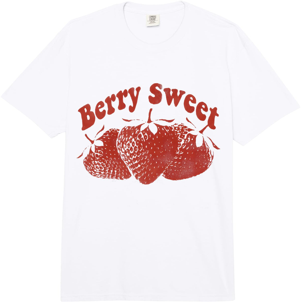 Berry Sweet Retro Summer Fruit Graphic Women's Strawberry Comfort Colors Adult Heavyweight T-Shirt
