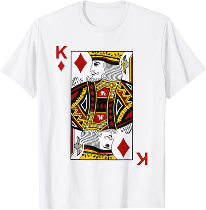 King of Diamond Tshirt Blackjack Cards Poker 21 K Tee Shirt T-Shirt