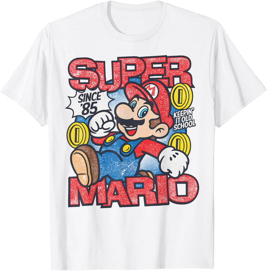 Super Mario Bros Mushroom Kingdom Since '85 Vintage T-Shirt