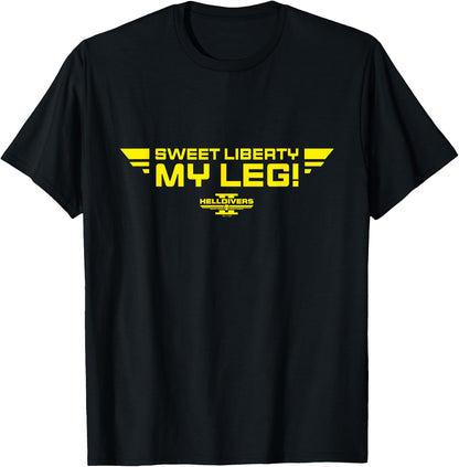 Helldivers 2 Sony PlayStation Game Sweet Liberty My Leg T-Shirt