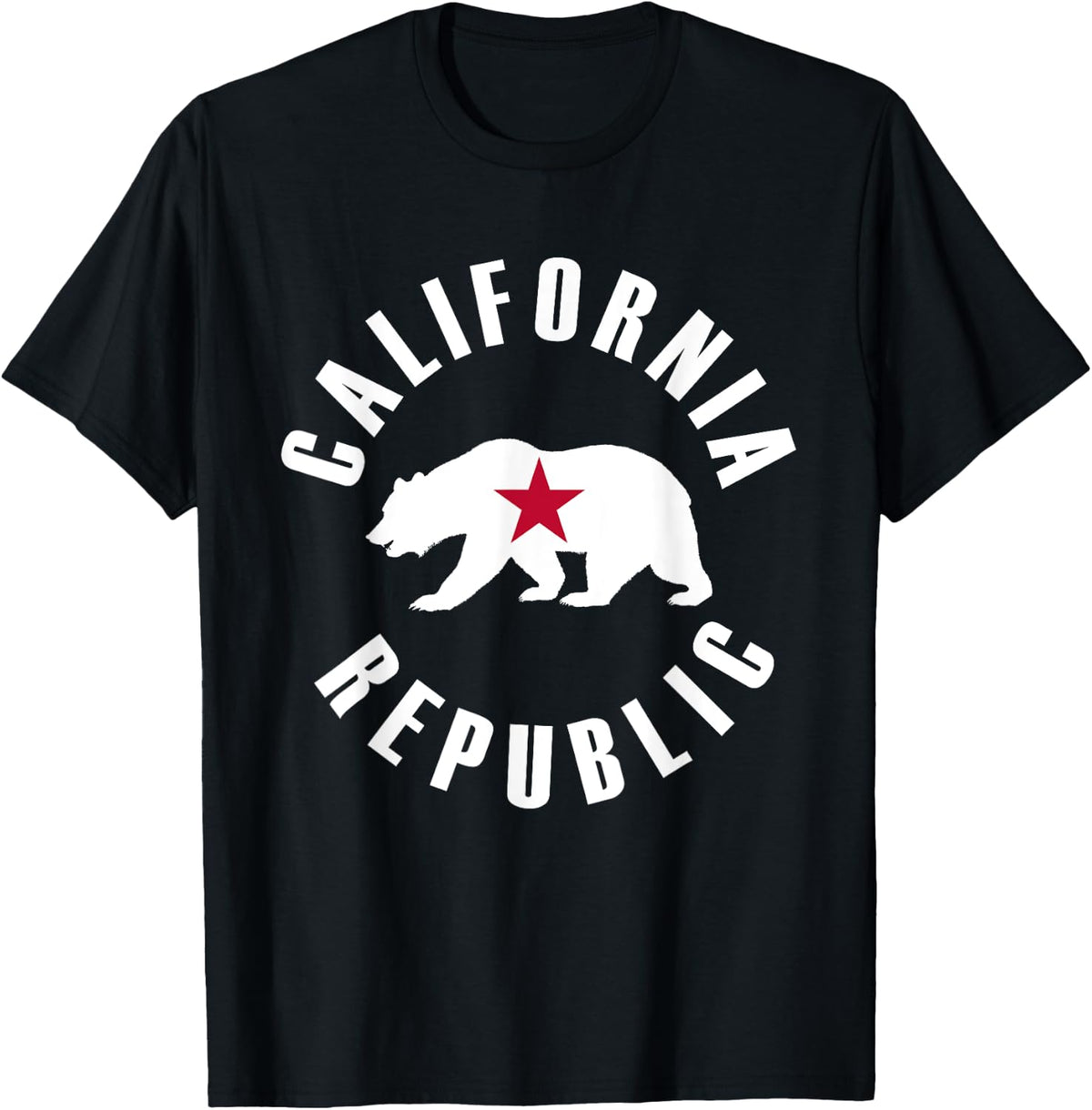 California Republic California Bear with Red Star T-Shirt