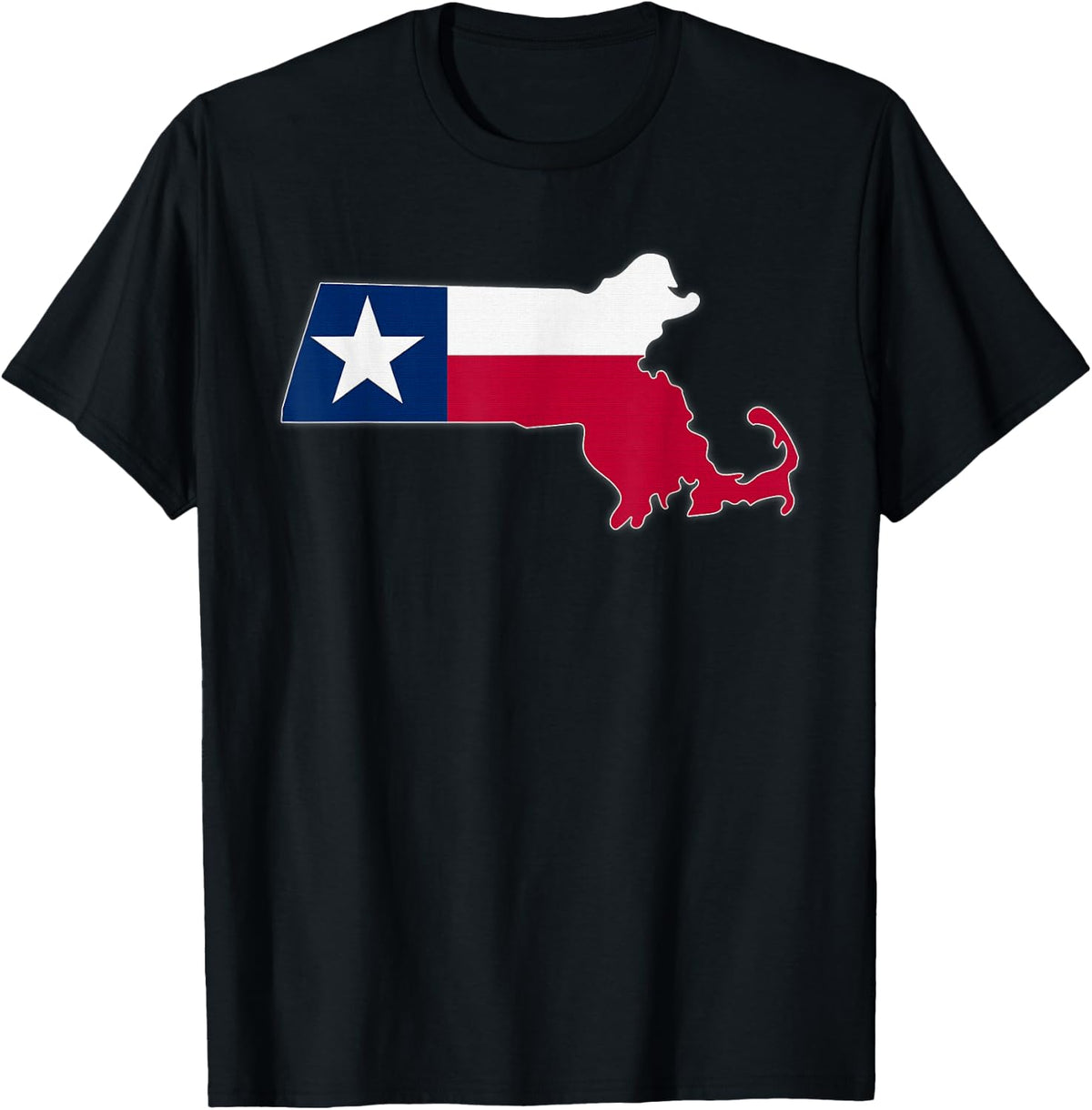 MASSACHUSETTS STATE MAP TEXAS TX Flag Roots Men Women Gift T-Shirt