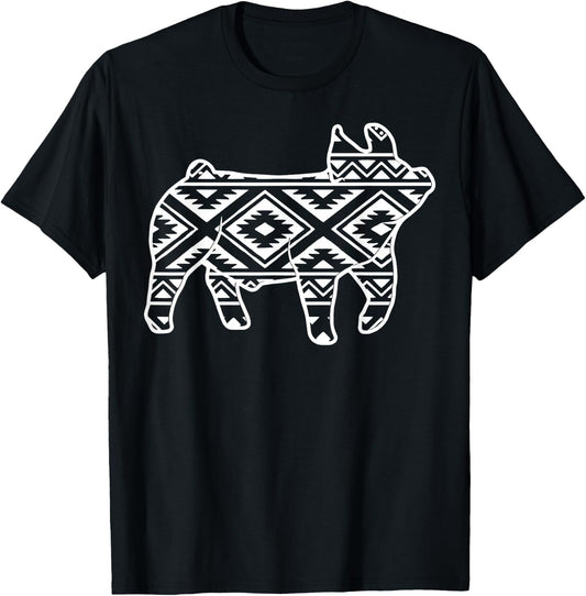 Aztec Show Pig Livestock Pig Breeder Stock Show Mom Pig T-Shirt