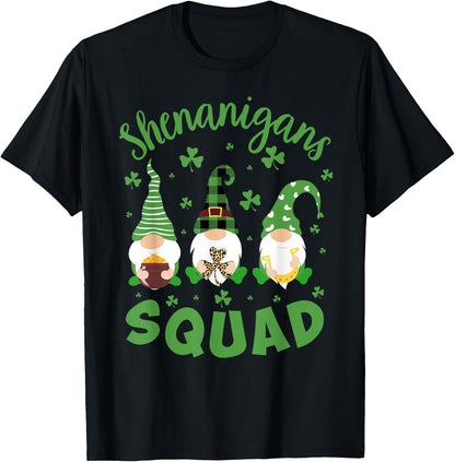Shenanigans Squad St Patricks Day Gnomie Gnome Women Kids T-Shirt