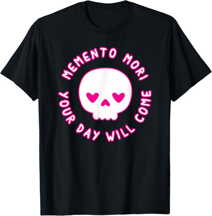 Pastel Goth Kawaii Punk Memento Mori Cute Skull T-Shirt