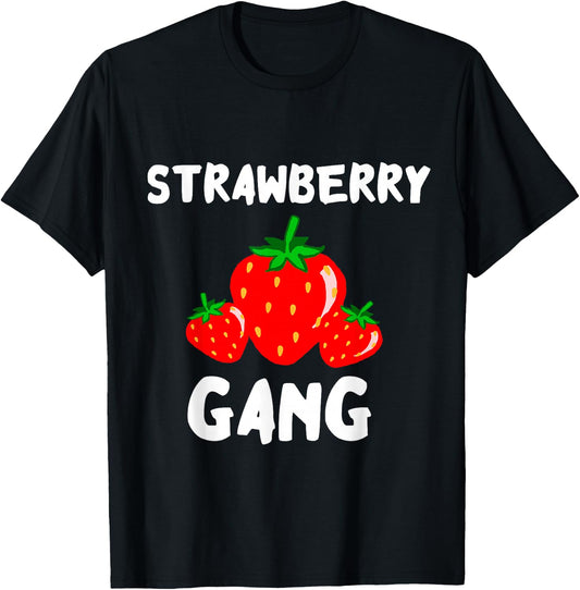 Strawberry Gang Sweet Summer Fruits Strawberry Picker Team T-Shirt