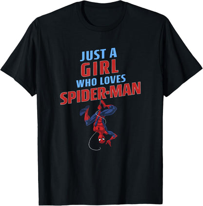 Marvel Spider-Man Classic Just A Girl Who Loves Spider-Man T-Shirt