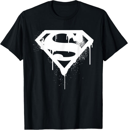 DC Superman Logo Doomsday White Graffiti T-Shirt